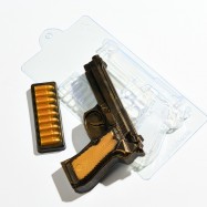 Пистолет и патронташ пластиковая форма
